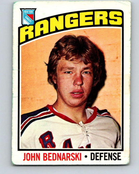 1976-77 O-Pee-Chee #231 John Bednarski  RC Rookie Rangers  V12365