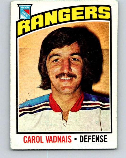 1976-77 O-Pee-Chee #257 Carol Vadnais  New York Rangers  V12440