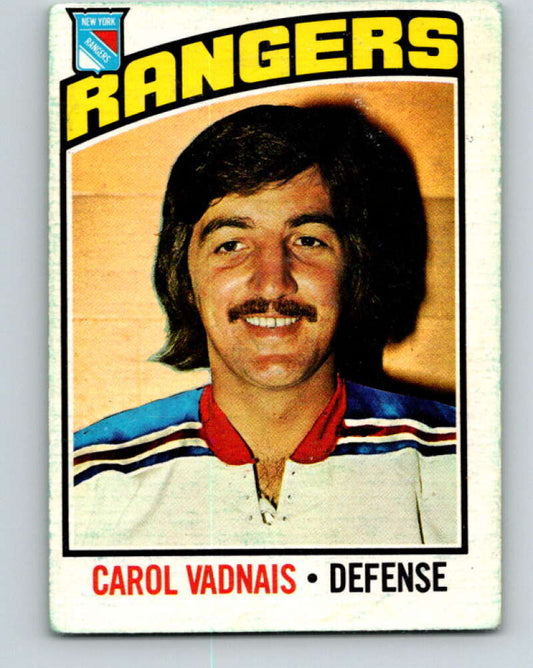1976-77 O-Pee-Chee #257 Carol Vadnais  New York Rangers  V12640