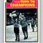 1976-77 O-Pee-Chee #264 Montreal Canadiens Champions  V12656