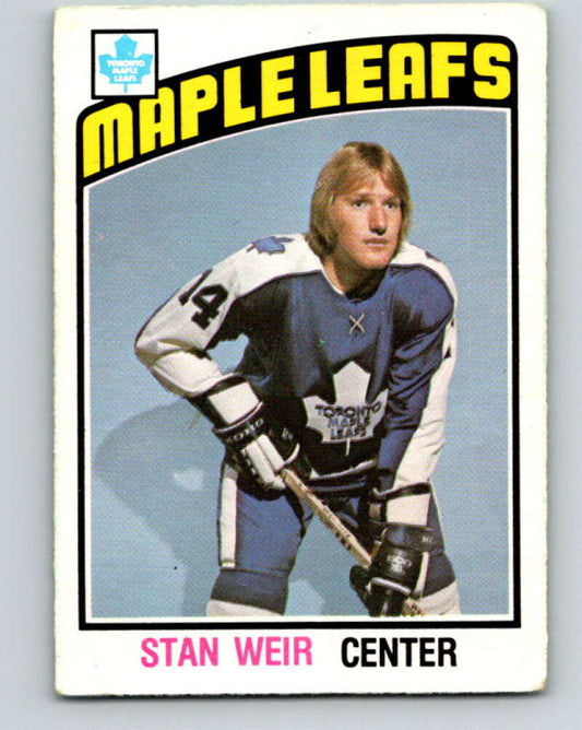 1976-77 O-Pee-Chee #270 Stan Weir  Toronto Maple Leafs  V12673