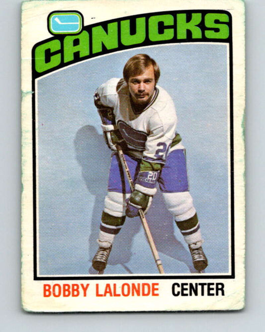 1976-77 O-Pee-Chee #278 Bobby Lalonde  Vancouver Canucks  V12686