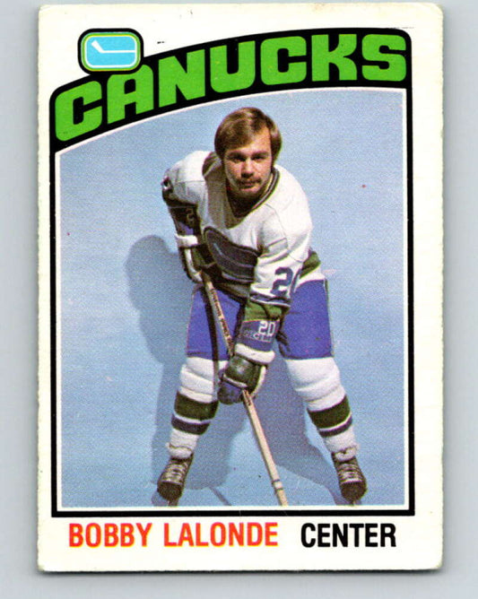 1976-77 O-Pee-Chee #278 Bobby Lalonde  Vancouver Canucks  V12687