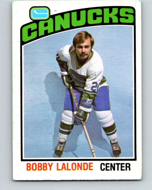 1976-77 O-Pee-Chee #278 Bobby Lalonde  Vancouver Canucks  V12689