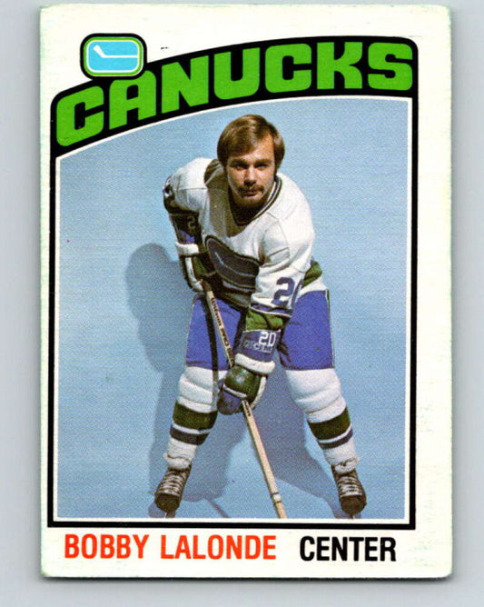 1976-77 O-Pee-Chee #278 Bobby Lalonde  Vancouver Canucks  V12690