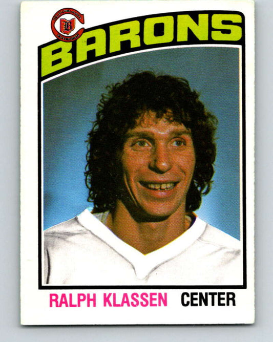 1976-77 O-Pee-Chee #282 Ralph Klassen  RC Rookie Barons  V12698