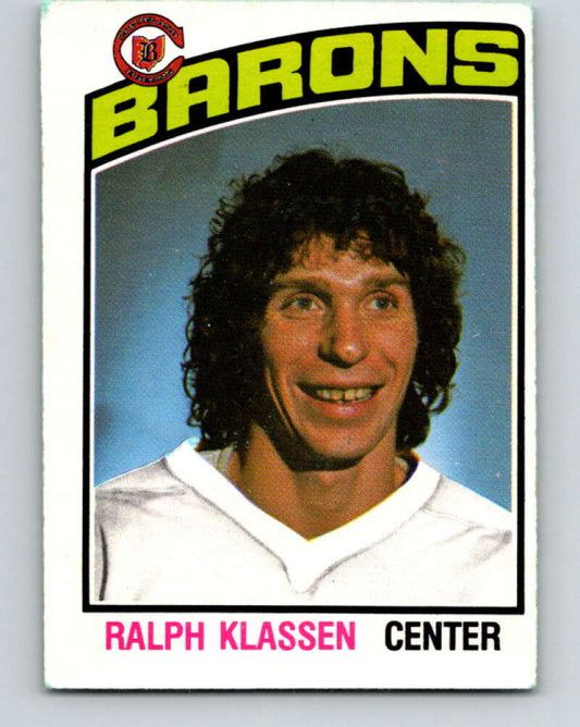 1976-77 O-Pee-Chee #282 Ralph Klassen  RC Rookie Barons  V12699