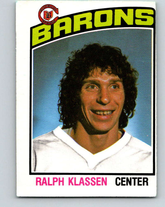 1976-77 O-Pee-Chee #282 Ralph Klassen  RC Rookie Barons  V12700