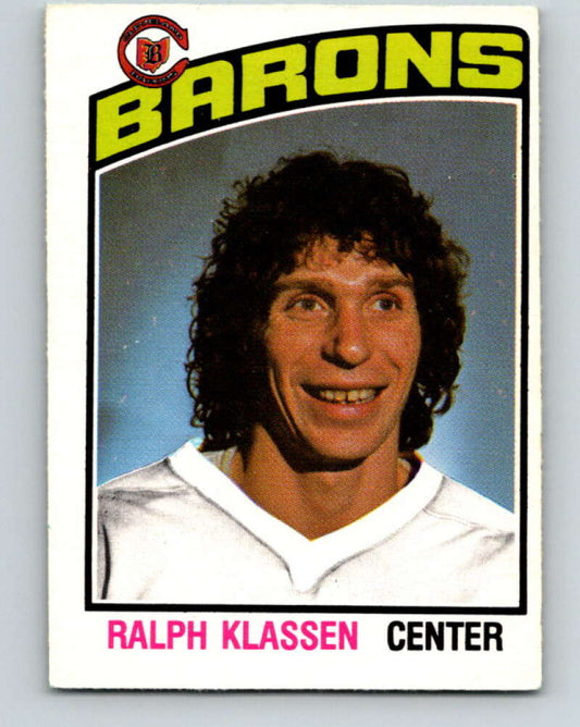 1976-77 O-Pee-Chee #282 Ralph Klassen  RC Rookie Barons  V12702