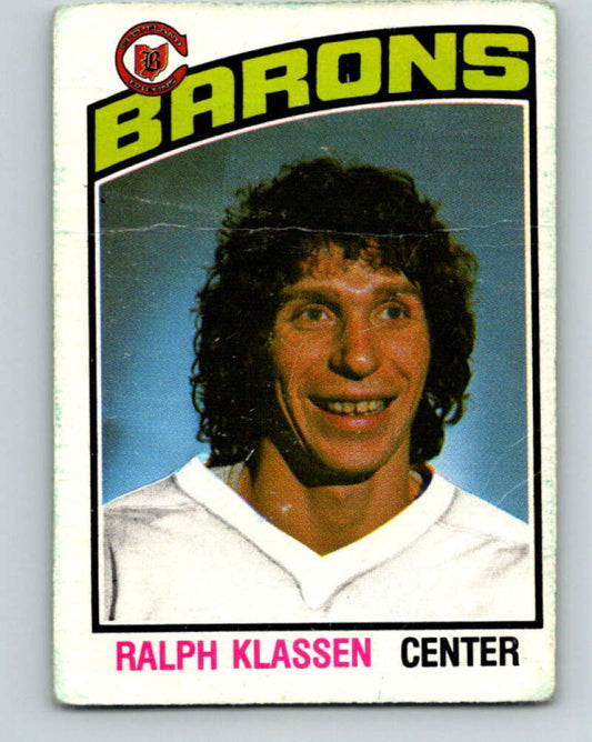 1976-77 O-Pee-Chee #282 Ralph Klassen  RC Rookie Barons  V12703
