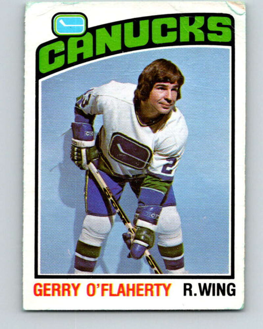 1976-77 O-Pee-Chee #287 Gerry O'Flaherty  Vancouver Canucks  V12716
