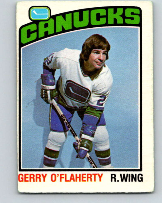 1976-77 O-Pee-Chee #287 Gerry O'Flaherty  Vancouver Canucks  V12720