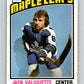 1976-77 O-Pee-Chee #294 Jack Valiquette  RC Rookie Leafs  V12734