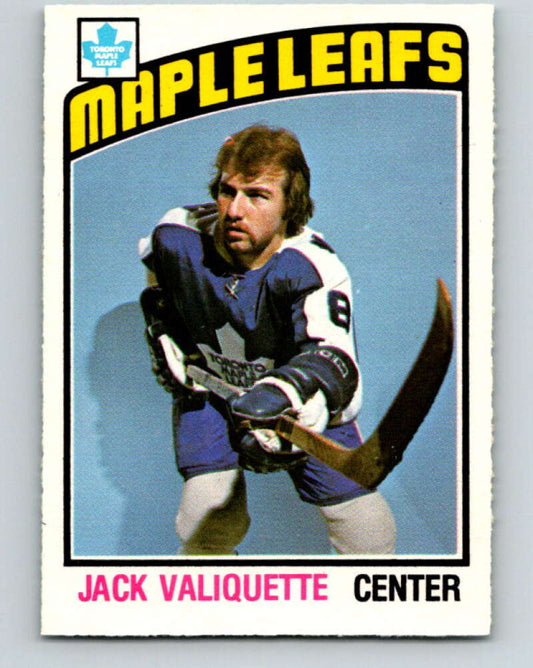 1976-77 O-Pee-Chee #294 Jack Valiquette  RC Rookie Leafs  V12734