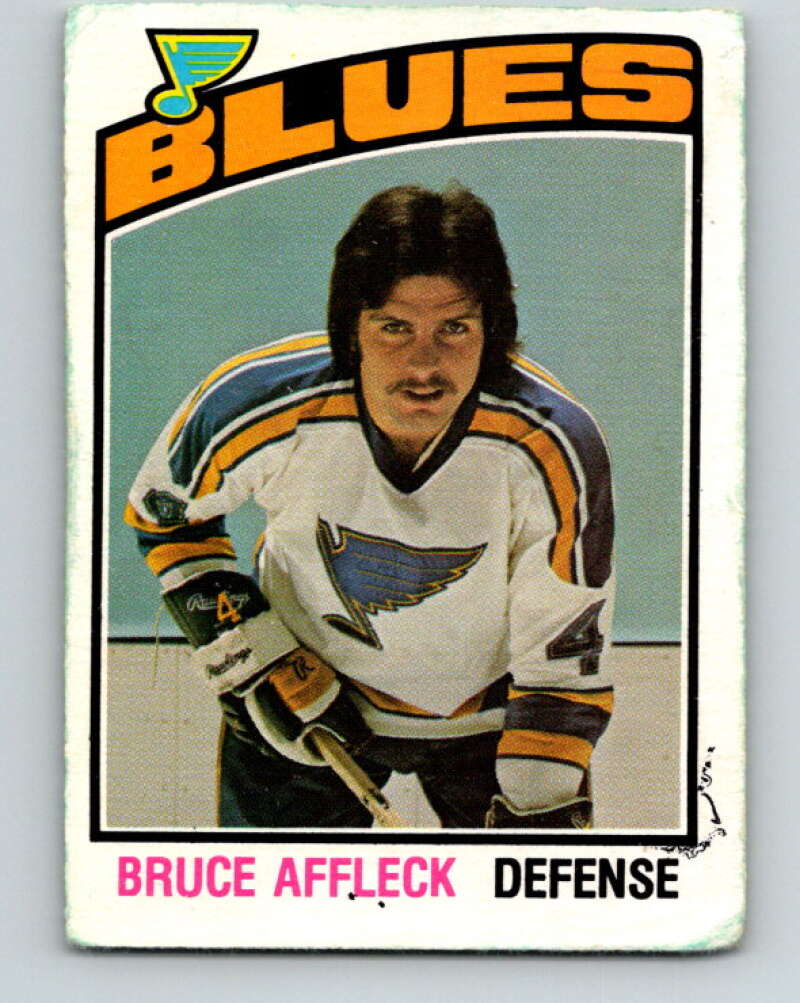 1976-77 O-Pee-Chee #305 Bruce Affleck  RC Rookie St. Louis Blues  V12757