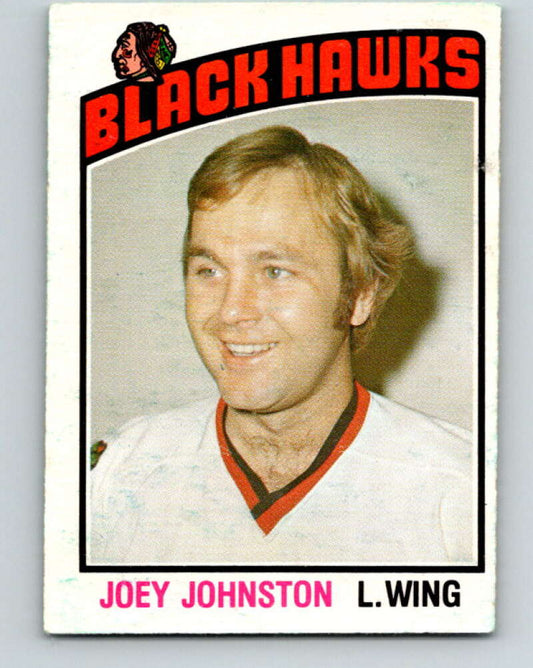 1976-77 O-Pee-Chee #325 Joey Johnston  Chicago Blackhawks  V12795