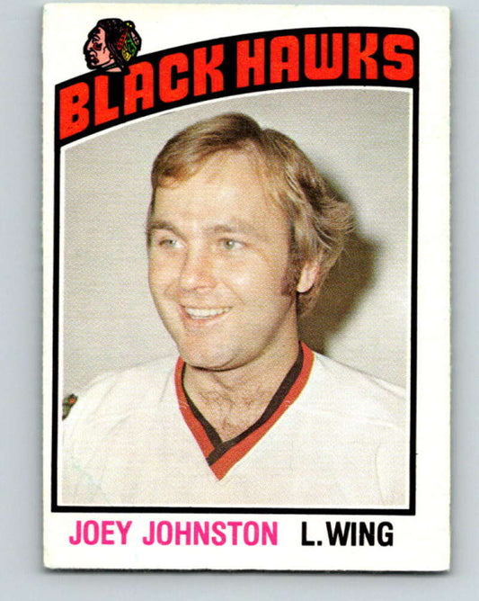 1976-77 O-Pee-Chee #325 Joey Johnston  Chicago Blackhawks  V12796