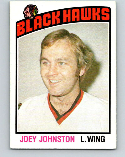1976-77 O-Pee-Chee #325 Joey Johnston  Chicago Blackhawks  V12797