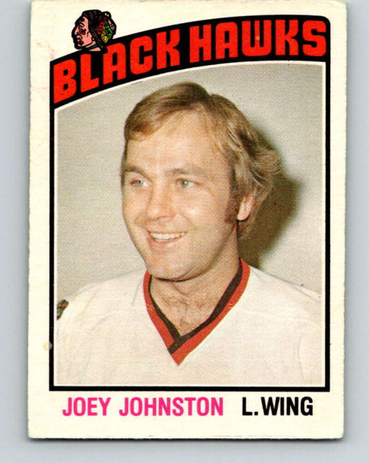 1976-77 O-Pee-Chee #325 Joey Johnston  Chicago Blackhawks  V12799