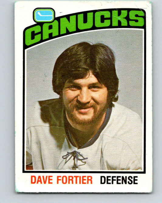 1976-77 O-Pee-Chee #328 Dave Fortier  Vancouver Canucks  V12807