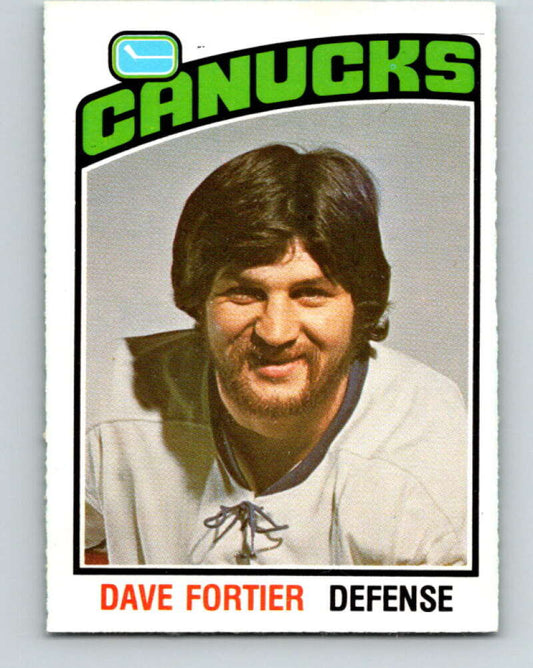 1976-77 O-Pee-Chee #328 Dave Fortier  Vancouver Canucks  V12808