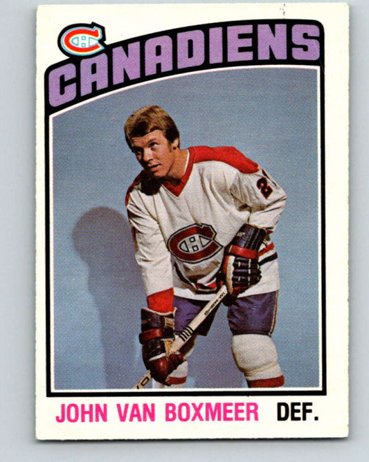 1976-77 O-Pee-Chee #330 John Van Boxmeer RC Rookie Canadiens  V12810
