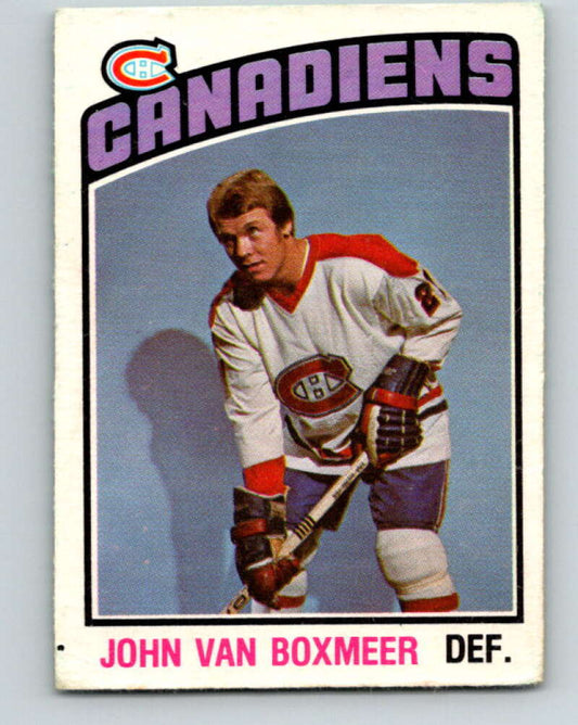 1976-77 O-Pee-Chee #330 John Van Boxmeer RC Rookie Canadiens  V12813