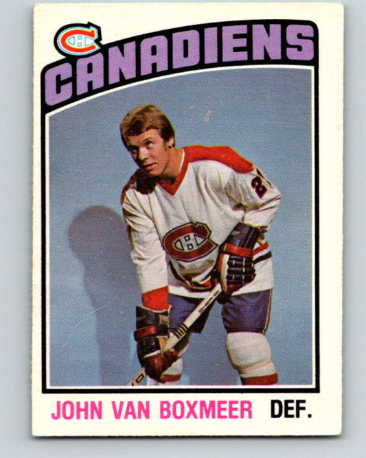 1976-77 O-Pee-Chee #330 John Van Boxmeer RC Rookie Canadiens  V12815