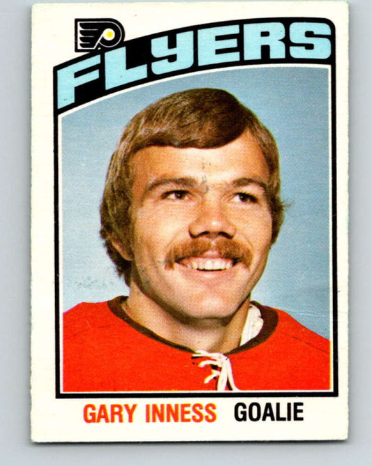 1976-77 O-Pee-Chee #331 Gary Inness ERR  Philadelphia Flyers  V12817