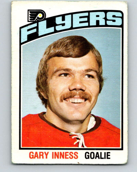 1976-77 O-Pee-Chee #331 Gary Inness ERR  Philadelphia Flyers  V12818