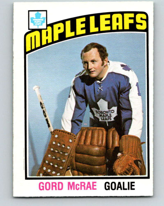 1976-77 O-Pee-Chee #337 Gord McRae  Toronto Maple Leafs  V12832