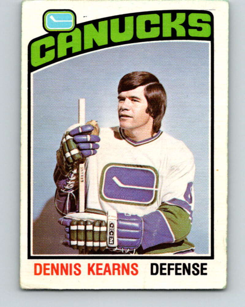 1976-77 O-Pee-Chee #338 Dennis Kearns  Vancouver Canucks  V12834