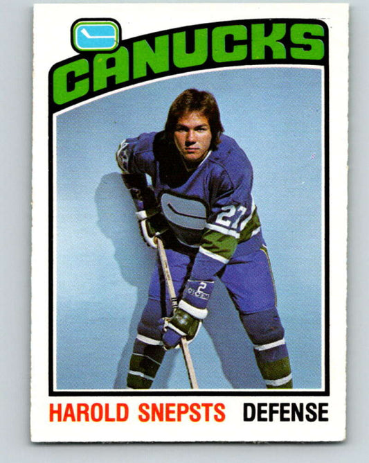 1976-77 O-Pee-Chee #366 Harold Snepsts  Vancouver Canucks  V12888
