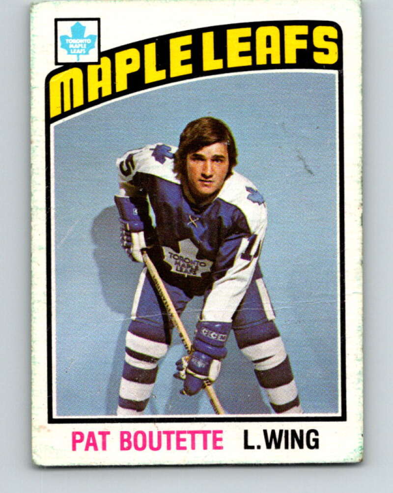 1976-77 O-Pee-Chee #367 Pat Boutette RC Rookie Maple Leafs  V12890