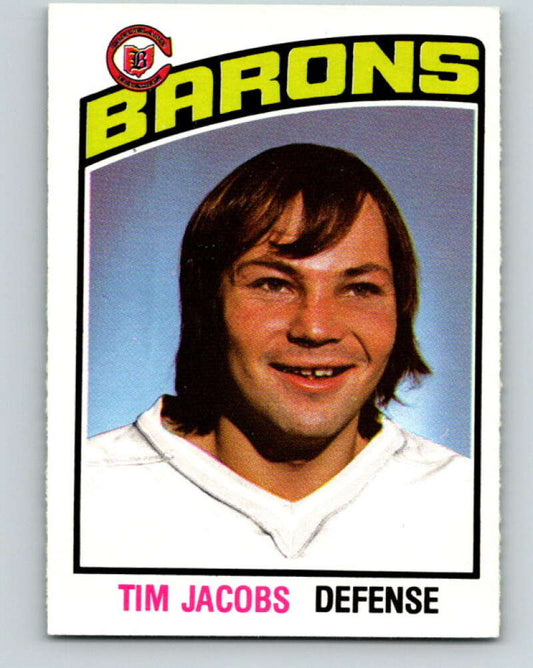 1976-77 O-Pee-Chee #370 Tim Jacobs  RC Rookie Cleveland Barons  V12897