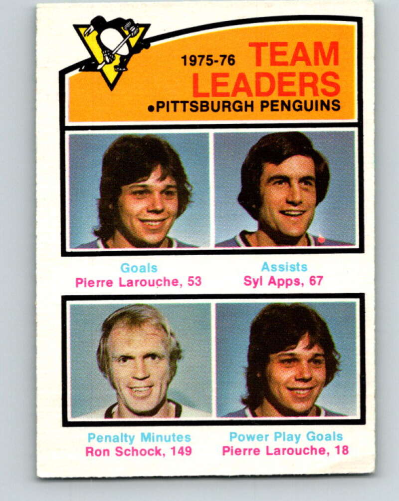 1976-77 O-Pee-Chee #392 Larouche/SApps/Schock TL  V12923
