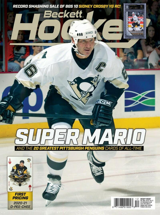 December 2020 Beckett Hockey Monthly Magazine - Mario Lemieux Cover