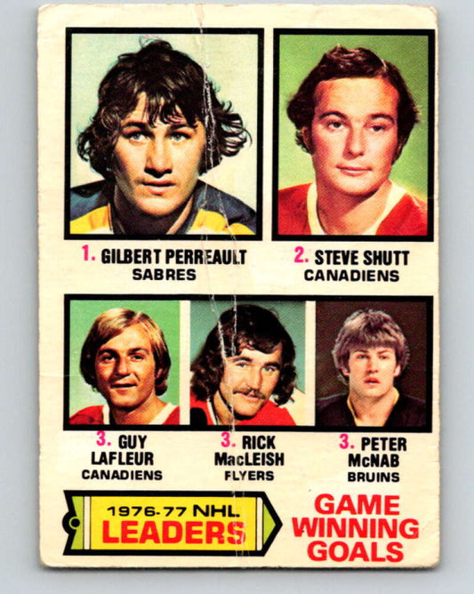 1977-78 O-Pee-Chee #7 Perreault/Shutt/LaFleur/MacLeish LL V12960