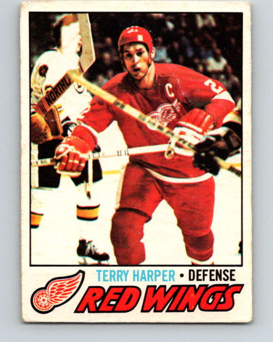 1977-78 O-Pee-Chee #16 Terry Harper  Detroit Red Wings  V13023