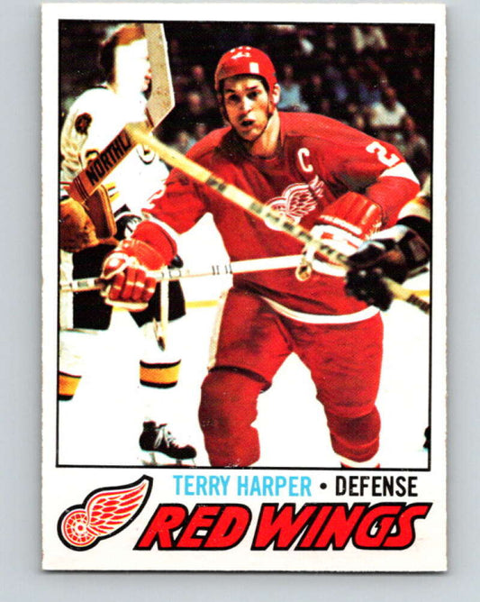 1977-78 O-Pee-Chee #16 Terry Harper  Detroit Red Wings  V13024
