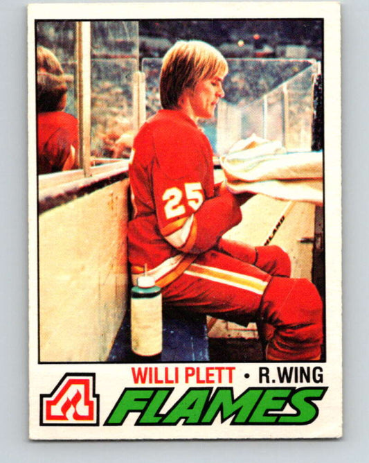 1977-78 O-Pee-Chee #17 Willi Plett  RC Rookie Atlanta Flames  V13028