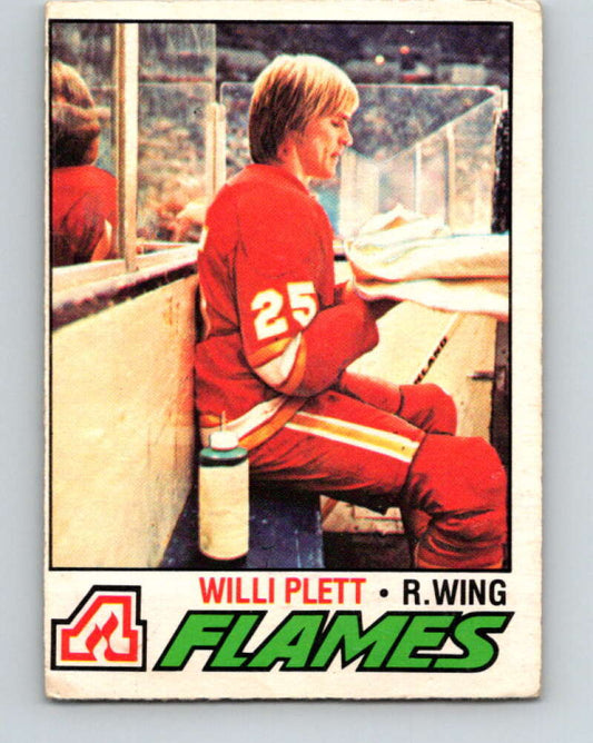 1977-78 O-Pee-Chee #17 Willi Plett  RC Rookie Atlanta Flames  V13029