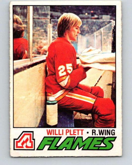 1977-78 O-Pee-Chee #17 Willi Plett  RC Rookie Atlanta Flames  V13030