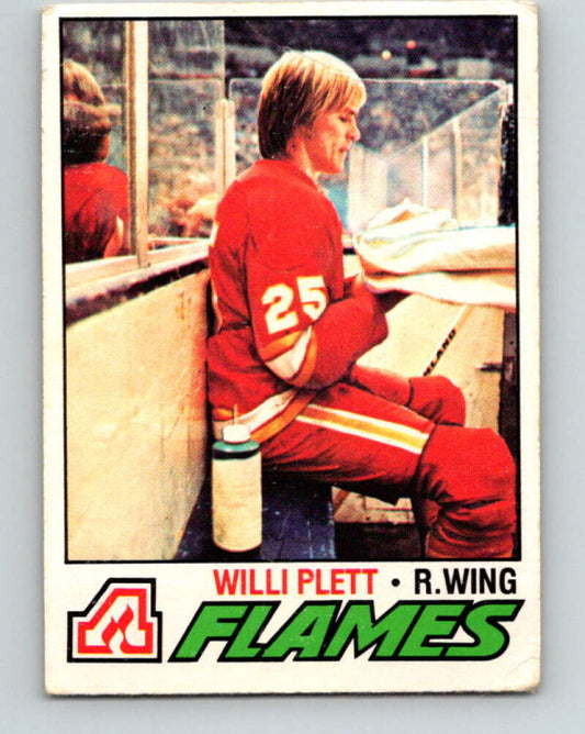 1977-78 O-Pee-Chee #17 Willi Plett  RC Rookie Atlanta Flames  V13031