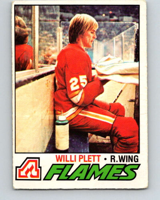 1977-78 O-Pee-Chee #17 Willi Plett  RC Rookie Atlanta Flames  V13032