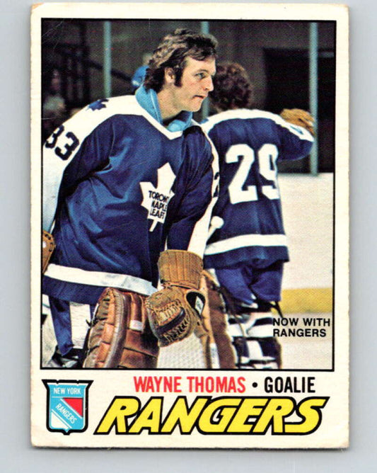 1977-78 O-Pee-Chee #19 Wayne Thomas  New York Rangers  V13042