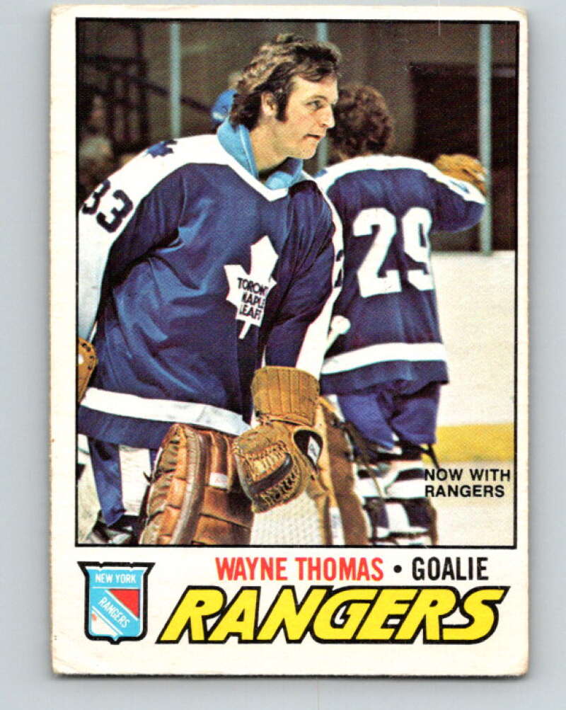 1977-78 O-Pee-Chee #19 Wayne Thomas  New York Rangers  V13043