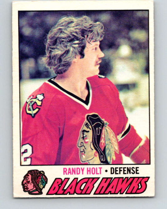 1977-78 O-Pee-Chee #34 Randy Holt  RC Rookie Chicago Blackhawks  V13141