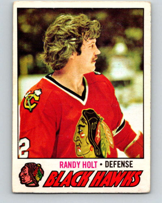 1977-78 O-Pee-Chee #34 Randy Holt  RC Rookie Chicago Blackhawks  V13143