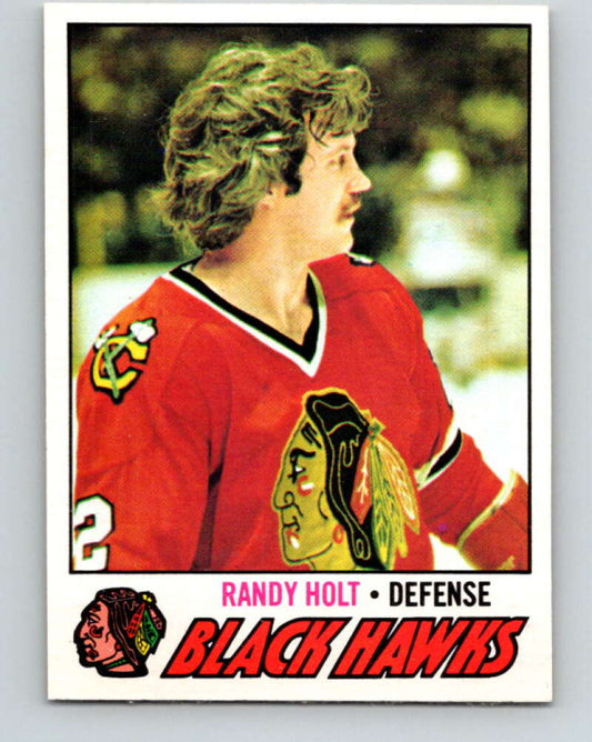 1977-78 O-Pee-Chee #34 Randy Holt  RC Rookie Chicago Blackhawks  V13144